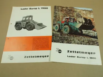 2 Prospekte Zettelmeyer Europ L1500 Lader von 1969