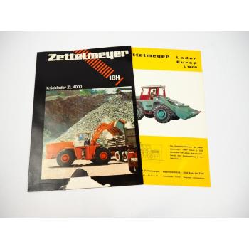 2 Prospekte Zettelmeyer L 1200 Euro Lader ZL 4000 Knicklader