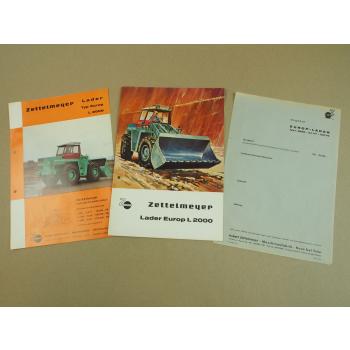 2 Prospekte Zettelmeyer L2000 Europ Lader 1965/1966 und Preisangebot