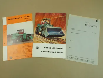 2 Prospekte Zettelmeyer L2000 Europ Lader 1965/1966 und Preisangebot