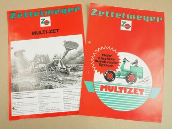 2 Prospekte Zettelmeyer Multizet Systemmaschine von 1975/76