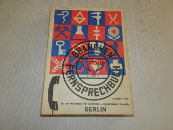 2 Telefonbücher Branchen + Fernsprechbuch Berlin 1975 DDR Deutsche Post
