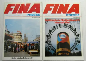 2 Zeitschriften FINA Presse Tankstelle 1978 und 1979 Fachzeitschrift Zeitung