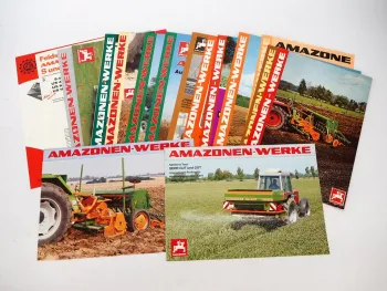 20x Original Prospekt Amazone Landtechnik 1970/90er Jahre Drillmaschinen Spritzen