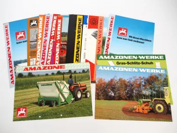 20x Original Prospekt Amazone Landtechnik 1970/90er Jahre Eggen Düngerstreuer