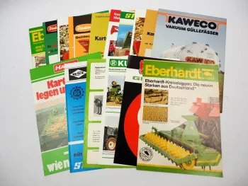 20x Original Prospekt Landtechnik 1970/80er Jahre Eberhardt Kuhl Diadem Grammer