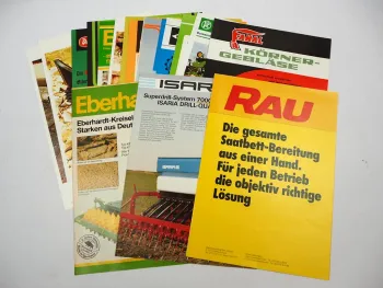 20x Original Prospekt Landtechnik 1970/80er Jahre Eberhardt Rau Hassia Grammer