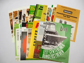 20x Original Prospekt Landtechnik 1970/80er Jahre Eberhardt Rau Nitsch Grammer