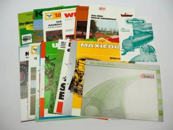 20x Original Prospekt Landtechnik 1970/80er Jahre z.B. Dieci Nordsten Hassia