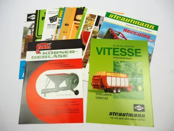 20x Original Prospekt Landtechnik 1970/80er Jahre z.B. Eberhardt Rau Strautmann
