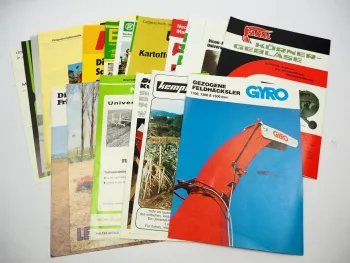 20x Original Prospekt Landtechnik 1970/80er Jahre z.B. Gyro Vicon Rau Kemper