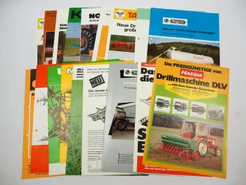 20x Original Prospekt Landtechnik 1970/80er Jahre z.B. Hassia Kleine Eurogreen