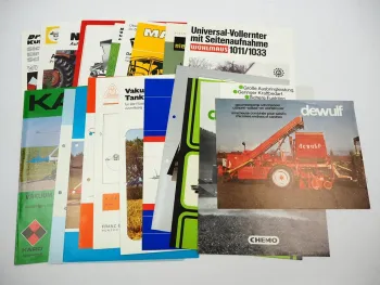 20x Original Prospekt Landtechnik 1970/80er Jahre z.B. Karo Taarup Kleine