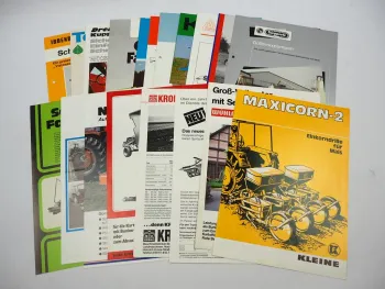 20x Original Prospekt Landtechnik 1970/80er Jahre z.B. Kleine GTS Wühlmaus