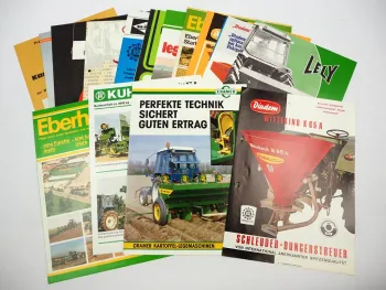 20x Original Prospekt Landtechnik 1970/80er Jahre z.B. Lely Diadem Kuhl Cramer