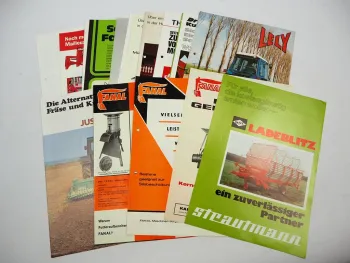 20x Original Prospekt Landtechnik 1970/80er Jahre z.B. Lely Thyregod Fanal