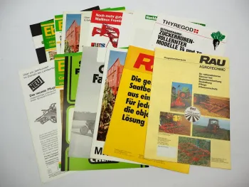 20x Original Prospekt Landtechnik 1970/80er Jahre z.B. Rau PZ Zweegers Eberhardt