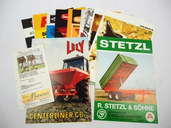 20x Original Prospekt Landtechnik 1970/80er Jahre z.B. Strautmann Stetzl Lely