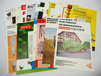 20x Original Prospekt Landtechnik 1970/80er Jahre z.B. Wühlmaus Lely Tornado