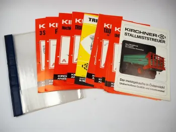 21x Original Prospekt Kirchner Anzenhof Landtechnik ca. 1970/80er Jahre