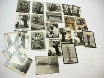 22 Fotos Maschine für Büchsenmacher Gewehrfabrik ca. 1940/50