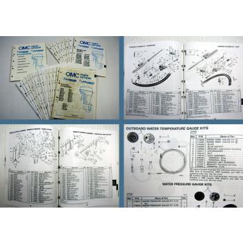 25x OMC Evinrude Johnson electrical, 4 - 300 ENGINE Parts Books 1989