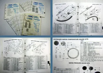 25x OMC Evinrude Johnson electrical, 4 - 300 ENGINE Parts Books 1989