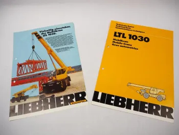 2x Orig. Prospekt Liebherr LTL 1030 Mobilkran Technische Daten Technical Data 94