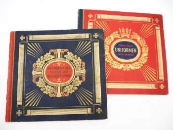 2x Orig. Sammelbilder Album Waldorf Astoria komplett Uniformen Alte Armee Marine