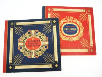 2x Orig. Sammelbilder Album Waldorf Astoria Uniformen Alte Armee Marine komplett
