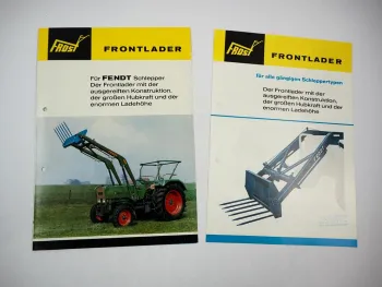 2x Original Prospekt Frost Frontlader für Fendt Farmer Favorit Schlepper 1972