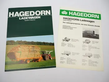 2x Original Prospekt Hagedorn LN LT LK LL LD Ladewagen 1970/80er Jahre