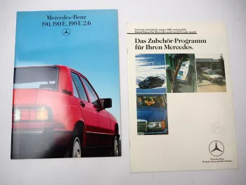 2x Original Prospekt Mercedes Benz 190 190E 190E2.6 + Zubehör 1984/85 W201