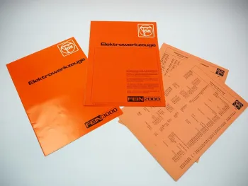 2x Original Prospekt Preisliste Fein 2000 3000 Elektrowerkzeug 1976