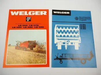2x Original Prospekt Welger LS 260 270 280 290 300 Stalldungstreuer 1977/83