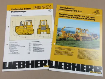 2x Prospekt Daten Liebherr PR 731 C-L Raupe 1992 Einsatzbericht Mayer Leutkirch