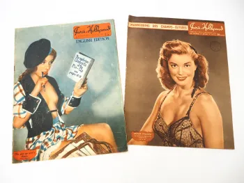 2x Zeitschrift Herrenmagazin Paris Hollywood Pinup 1940er Jahre