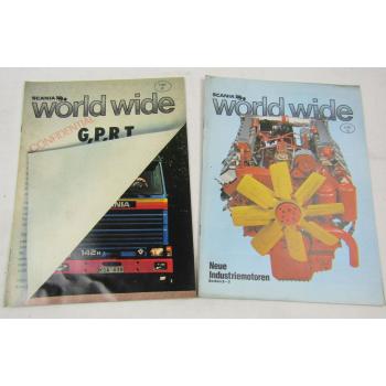 2x Zeitschrift SCANIA worldwide G P R T Modelle und Industriemotoren 1981