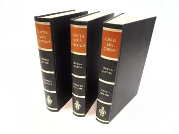 3 Bände Fonte Iuris Gentium, Series A, Sectio I, 1959-1975, 1976-1985