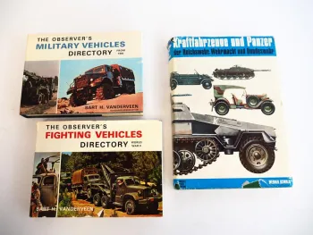 3 Books: Military Vehicles, Fighting Vehicles, Kraftfahrzeuge und Panzer