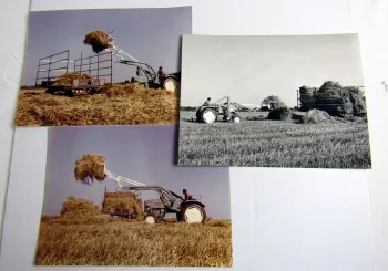 3 Foto MAN Dieselschlepper Traktor Baas Frontlader ca 1960 Original