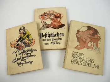 3 Kinderbücher Nesthäkchen von Else Ury 1930er Jahre Band 1 bis 3