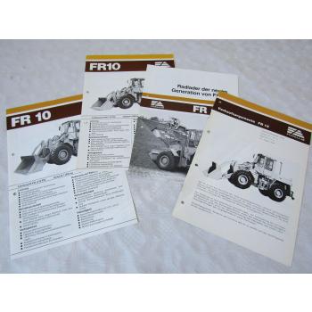 3 Prospekte Fiat Allis Radladern FR10 und FR10B und Verkaufsargumente 8/1982