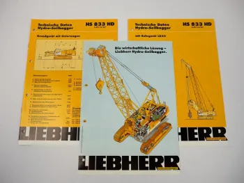 3 Prospekte Liebherr HS833HD Litronic Seilbagger LD22 1998