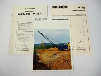 3 Prospekte Menck & Hambrock M154 Universalbagger 1968/71