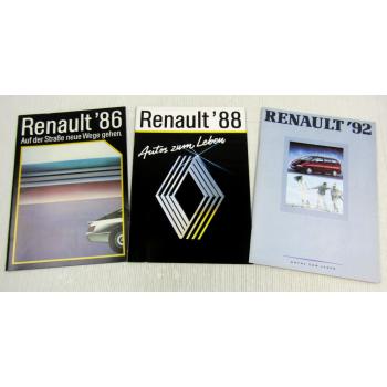 3 Prospekte Renault Alpine A610 Espace Clio Scenic 4 5 9 11 19 21 25 1986-1992