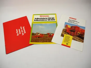 3er-Set Original Prospekte Poster Grimme Kartoffelroder Seitenroder Landtechnik