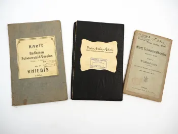 3x Landkarte Baden Württemberg Schwarzwaldverein Wildbad Calw Kniebis ca.1900/20