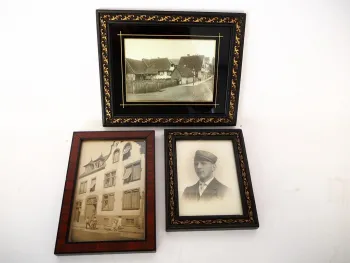 3x Orig. Foto Lahr 2x Schützenstraße Mauch und A. Benz Heimatdichter ca. um 1910