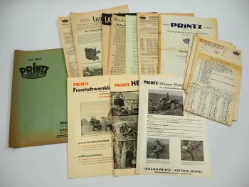 3x Orig. Prospekt Testbericht ETL Printz Anbaugeräte für Schlepper 1950er Jahre